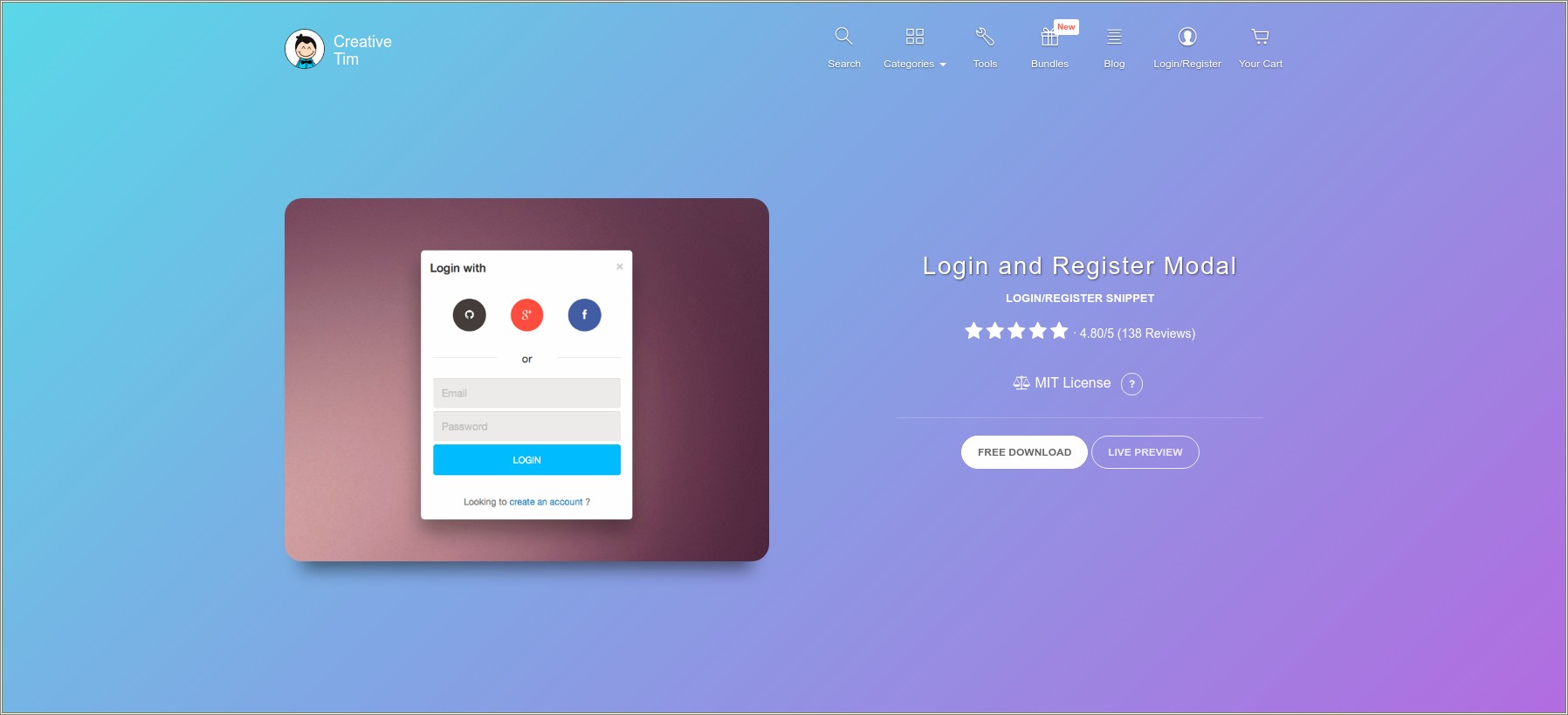 Bootstrap Signup And Login Form Template Free Download