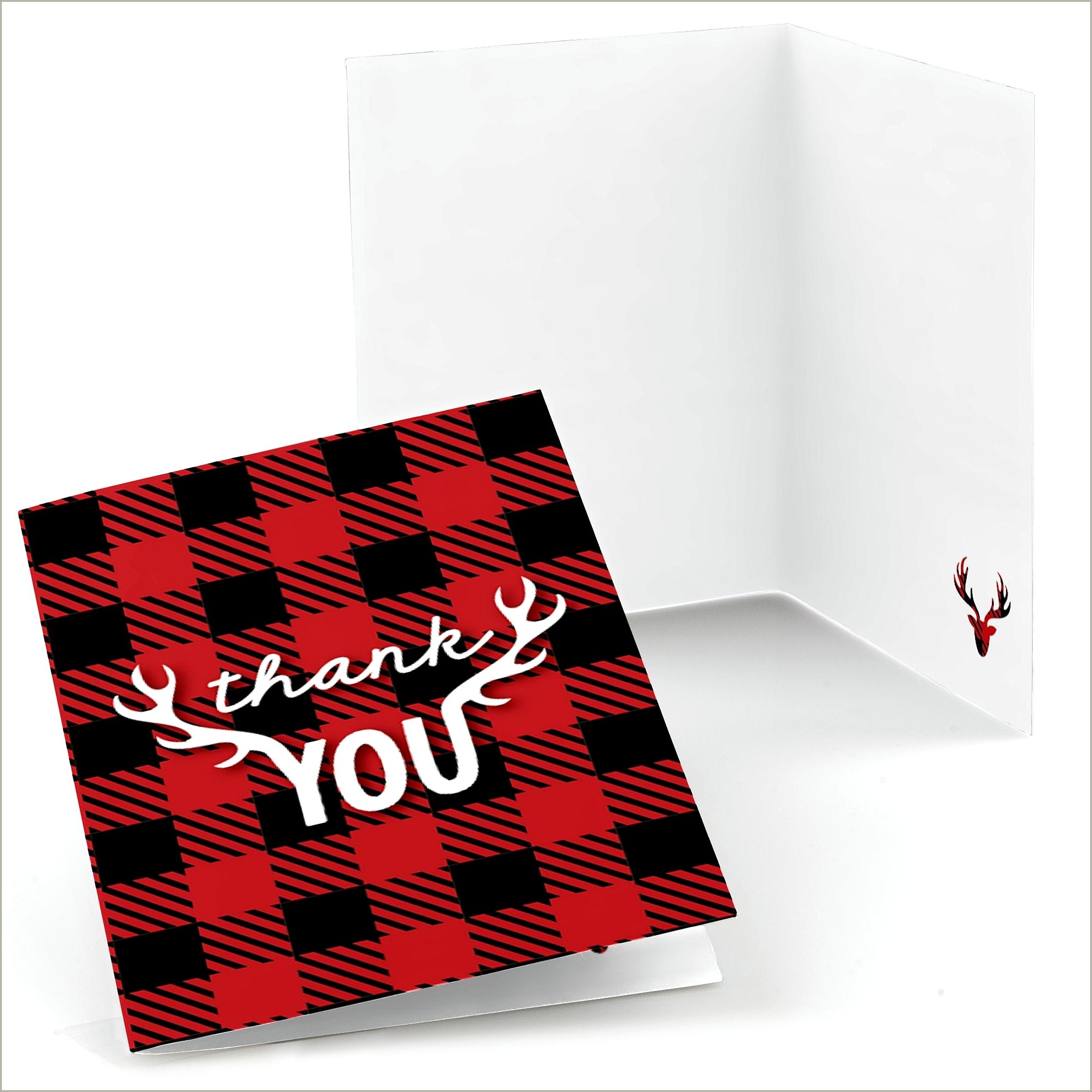 Buffalo Plaid Template For Thank You Note Free
