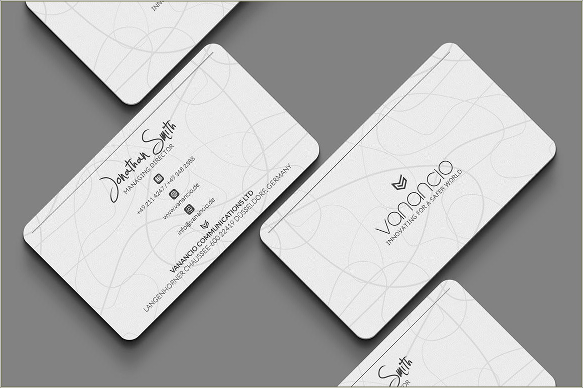 Business Card Template Black And White Free
