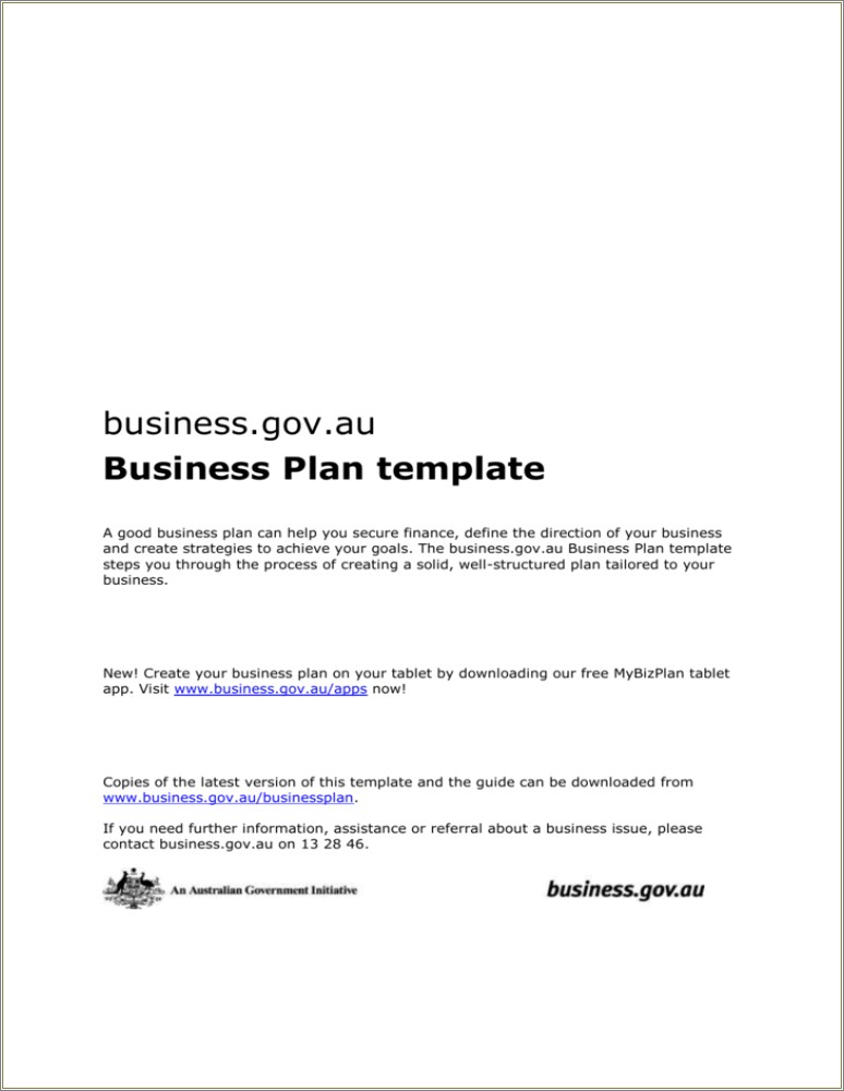 Business Plan Step By Step Free Downloadable Template