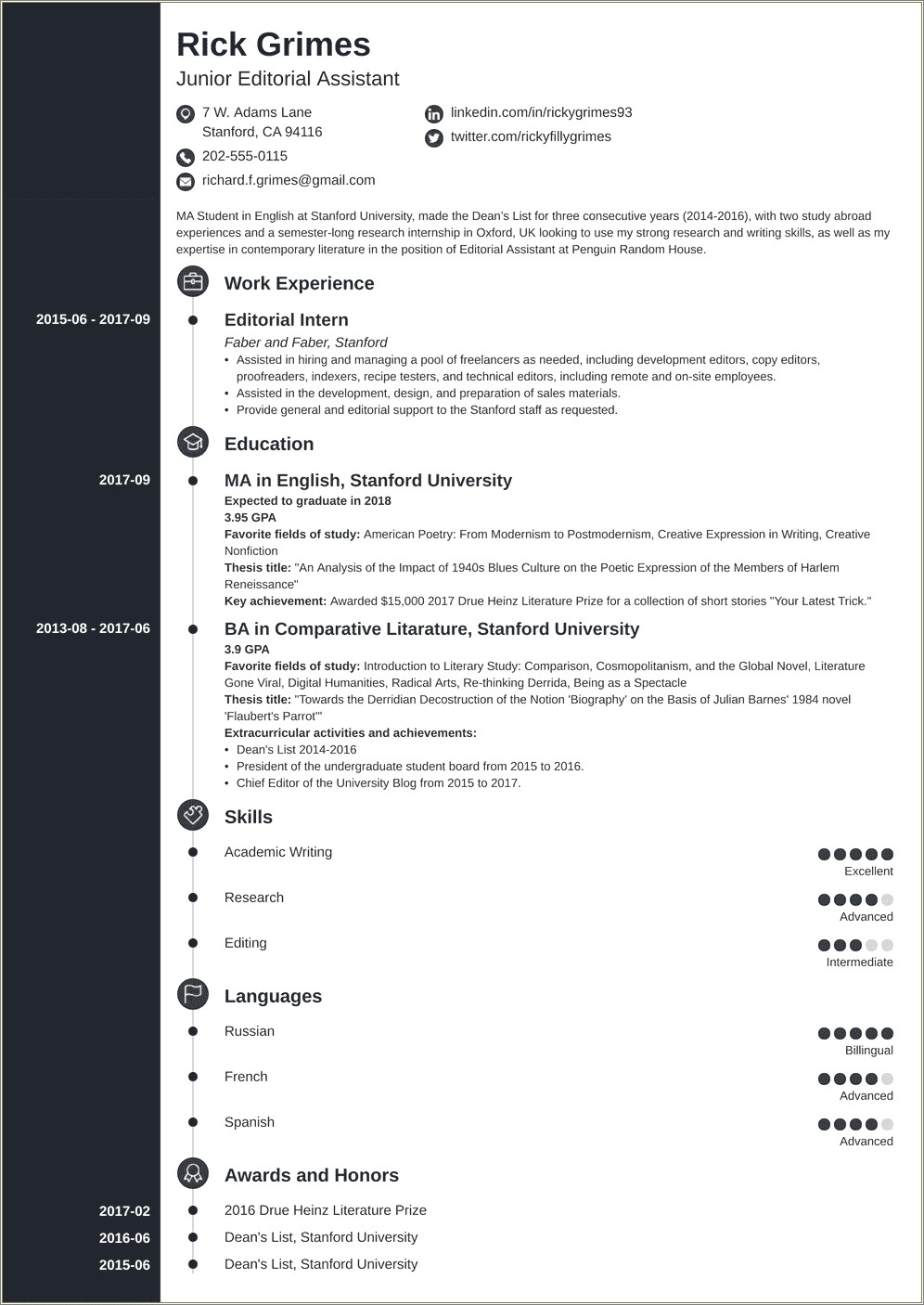 Ccent Entry Level Resume Sample