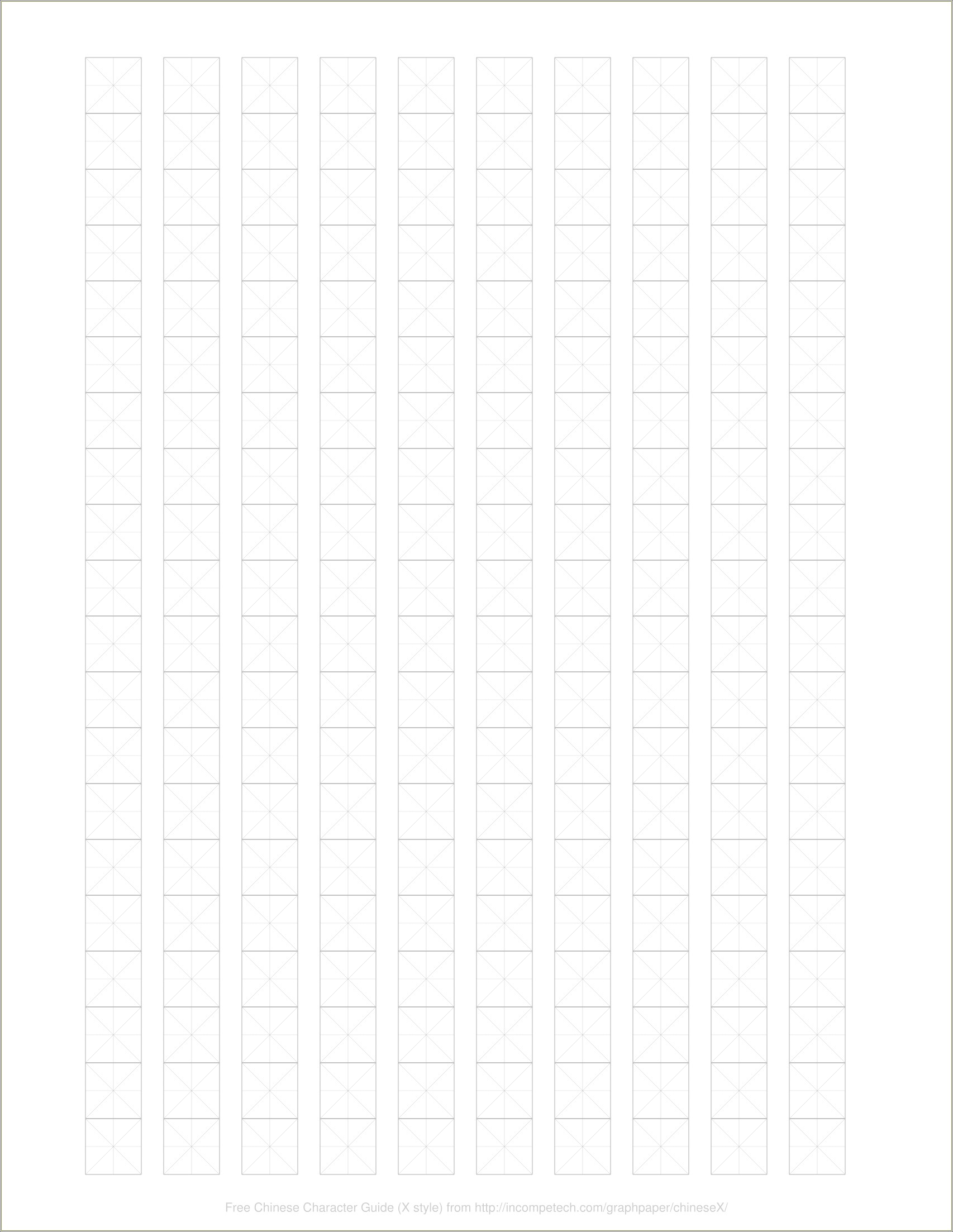Chinese Practice Paper Free Template To Print