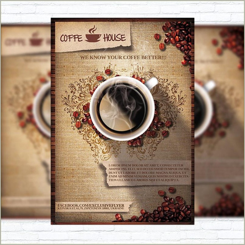 Coffee Time House Flyer Template Descargar Free