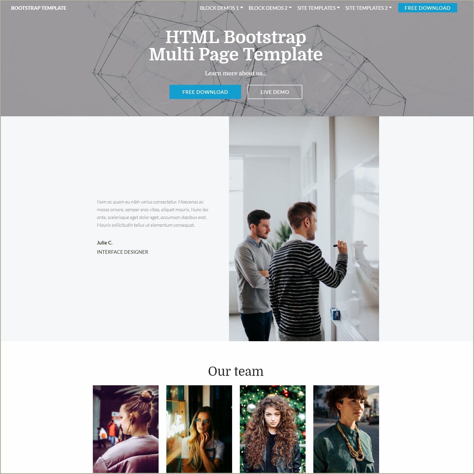 Contact Us Page Html Template Free Download