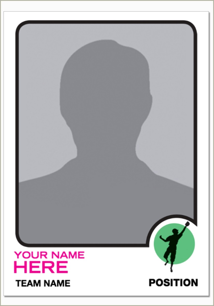 Create Your Own Baseball Card Template Free
