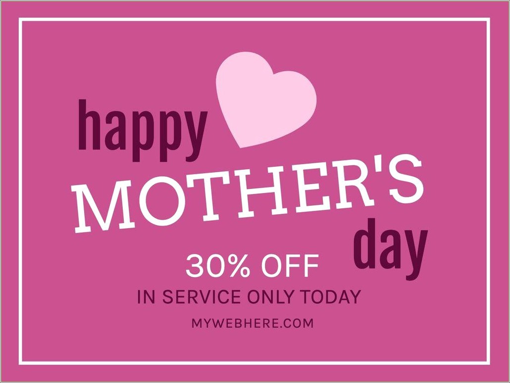 Design Your Free Templates For Mother's Day