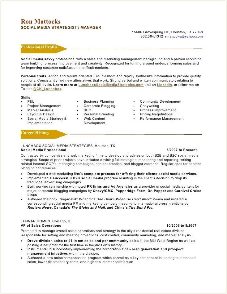 Digital Marketing Fresher Sample Resume