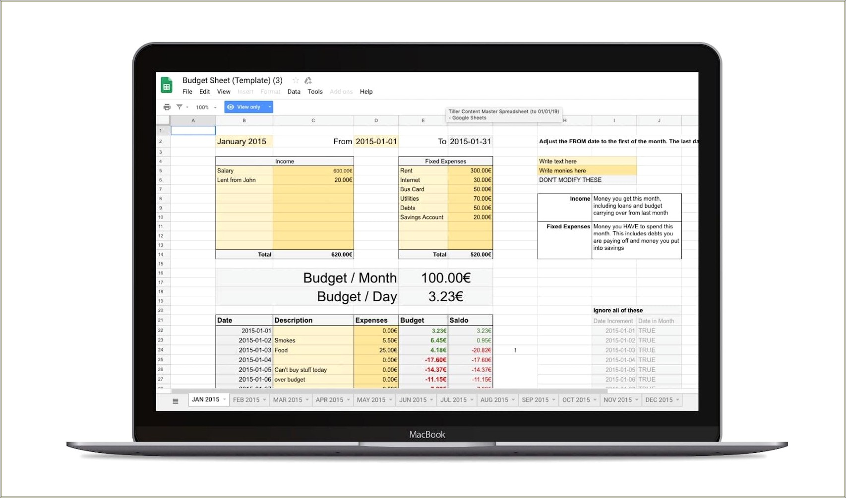 Download Free Google Sheets Weekly Budget Template