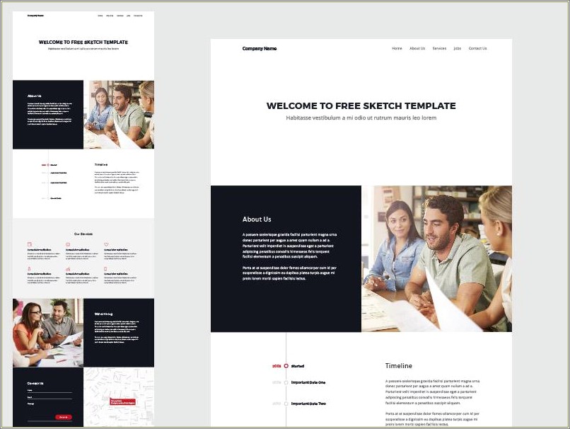 Download Free Responsive One Page Business Template