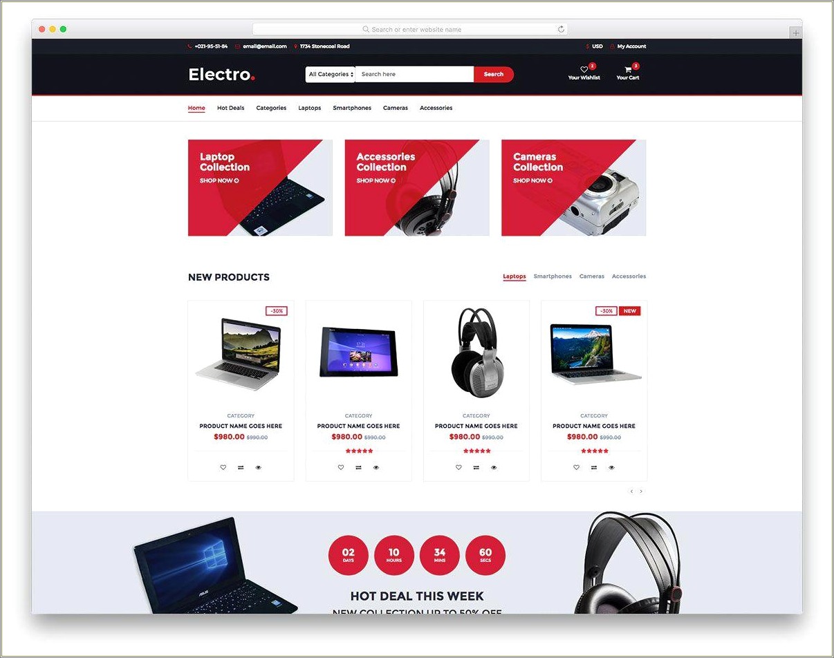 Electro Electronics Ecommerce Html Template Free Download