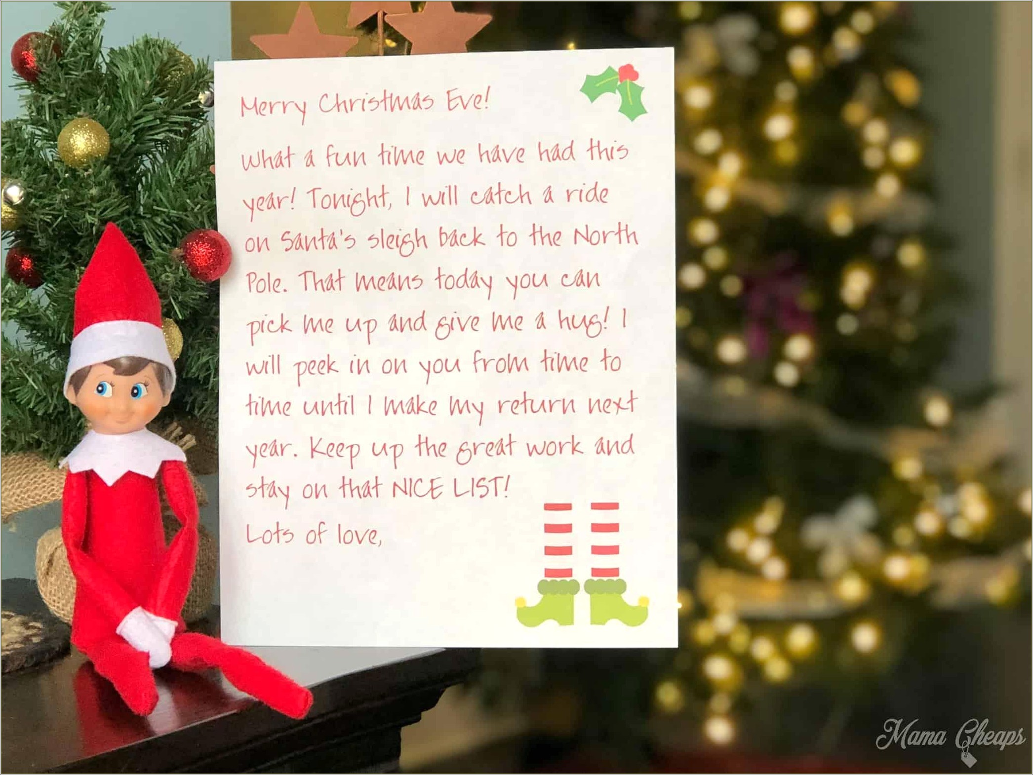 Elf On The Shelf Goodbye Letter Free Template