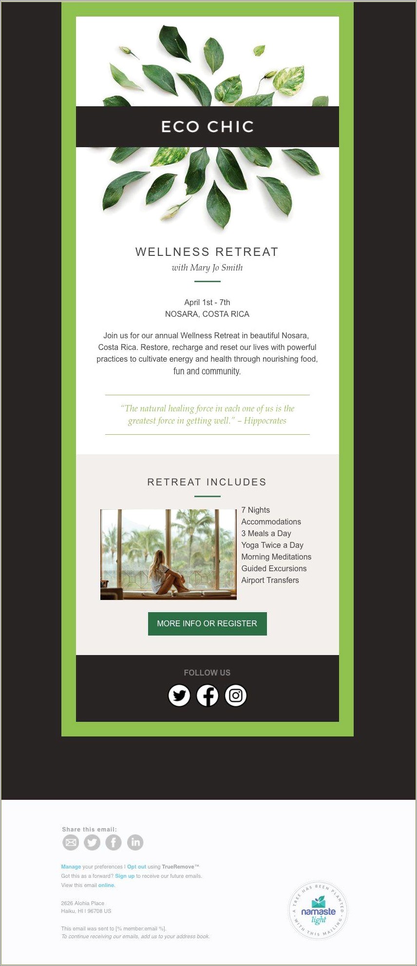 Email Template For Yoga Studio Free Trial