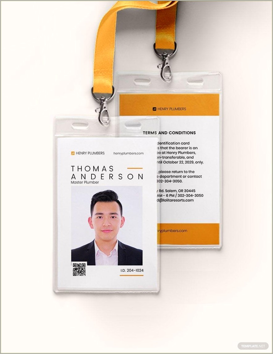Employee Id Card Template Microsoft Publisher Free Download