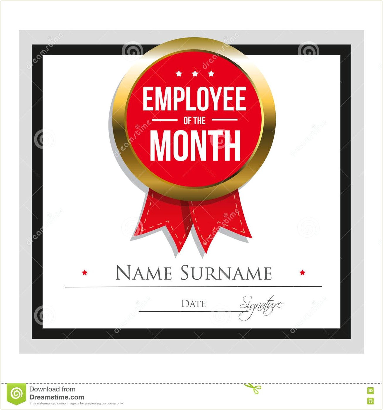 Employee Of The Month Frame Online Template Free