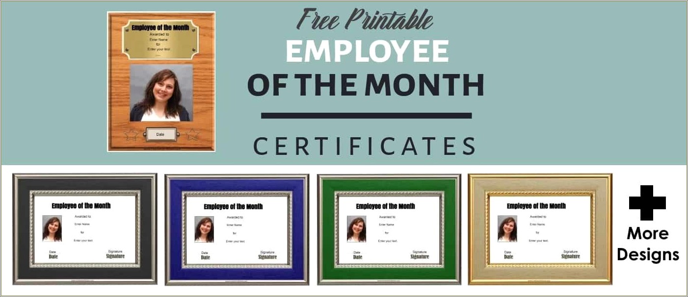 Employee Of The Month Photo Template Free