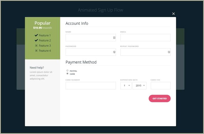 Employee Registration Form Template Html Css Free Download