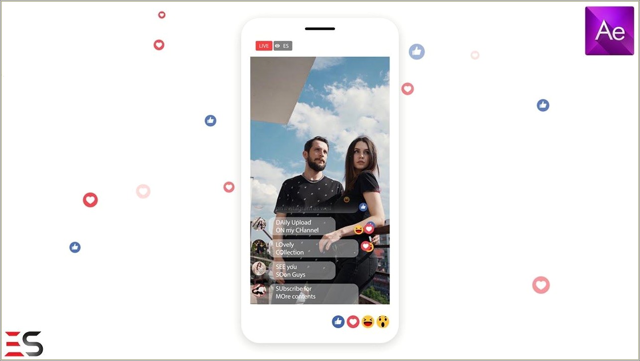 Facebook Live After Effects Template Free Download