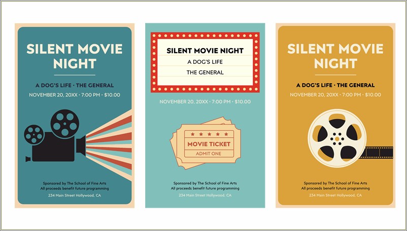 Family Movie Night Flyer Template Free Doc