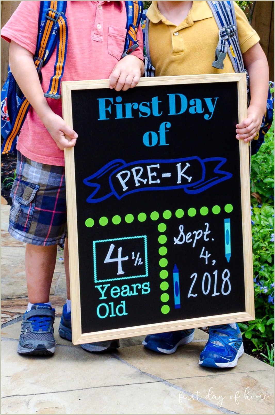 First Day Of School Chalkboard Template Free