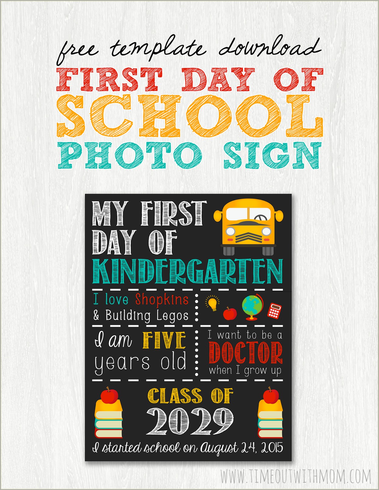 First Day Of School Free Printable Templates