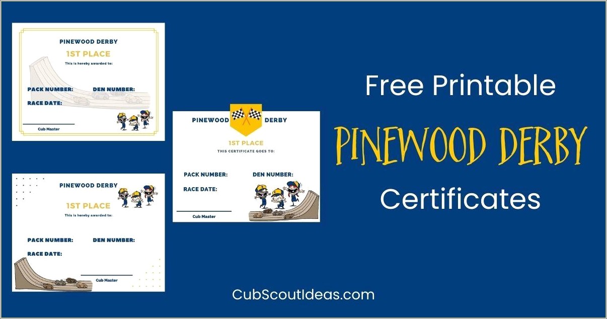 First Place Certificate Template Free Blue And White