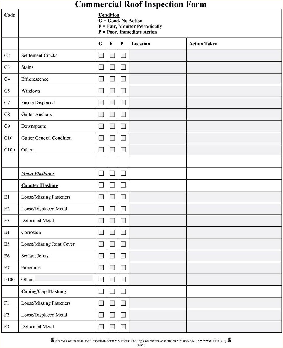 Flat Roof Inspection Checklist Template Free Download - Resume Example ...