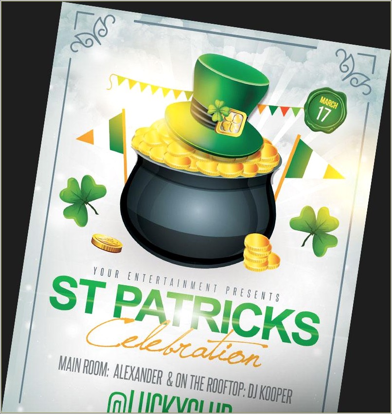 Flyer Template Free For St Patrick's Day
