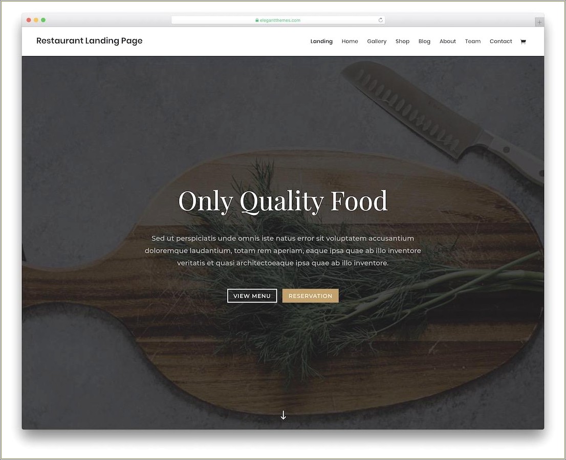 Food And Drink Web Templates Free Download