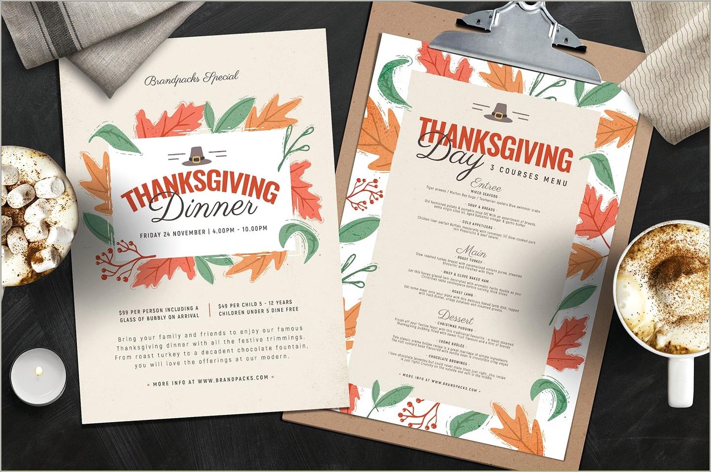 Free 2018 Thanksgiving Menu Template For Family