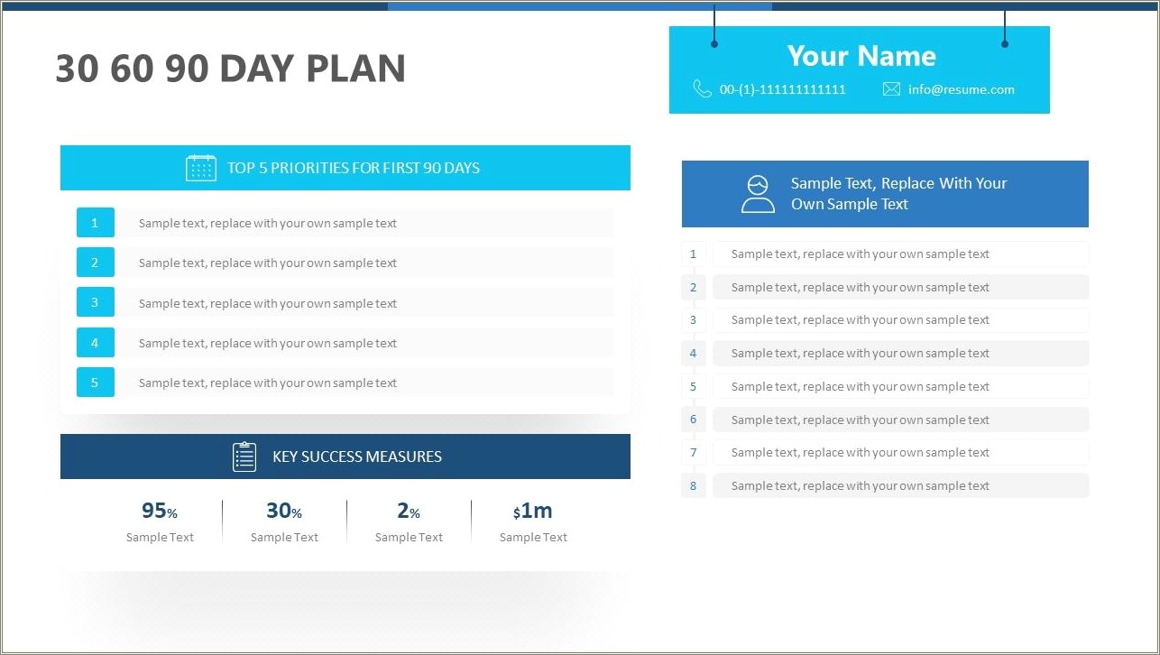 Free 30 60 90 Day Plan Template Download