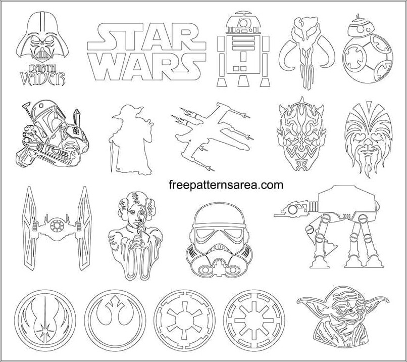 Free 3d Laser Cut Model Star Wars Template