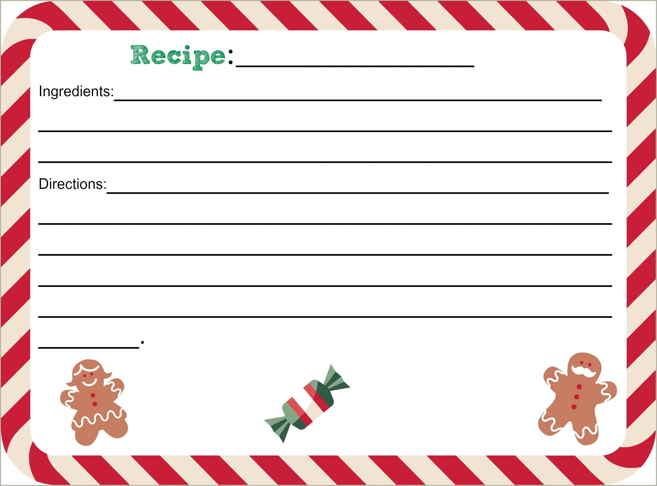 Free 4x6 Recipe Card Templates For Microsoft Word