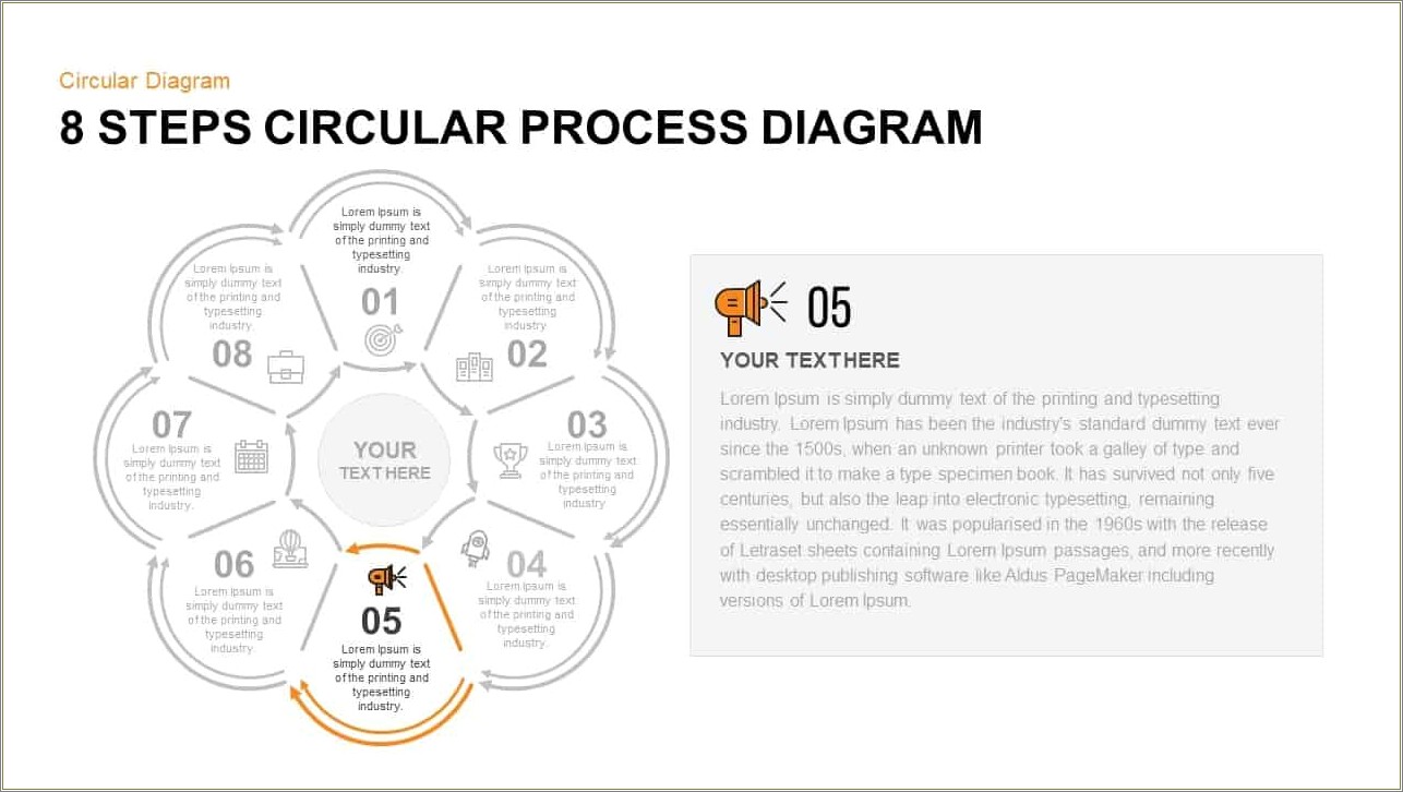 Free 5 Step Circular Process Powerpoint Template