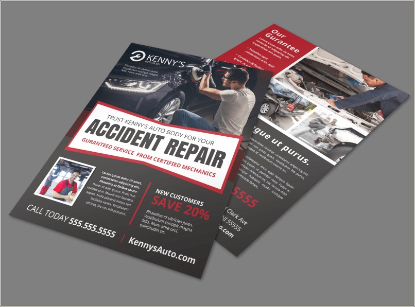 Free Advertising Template For Car Repair Shop