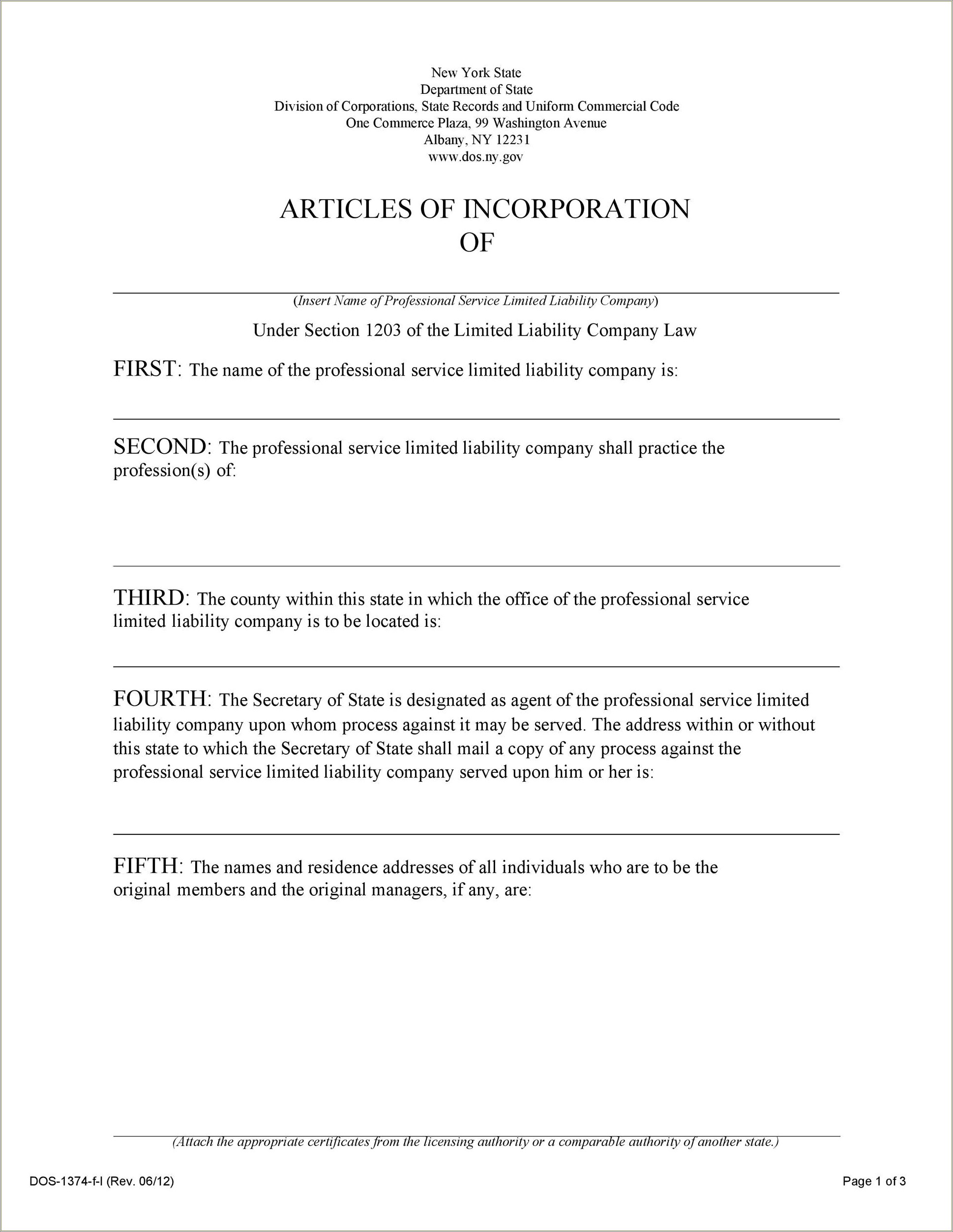 Free Articles Of Organization For Llc Template