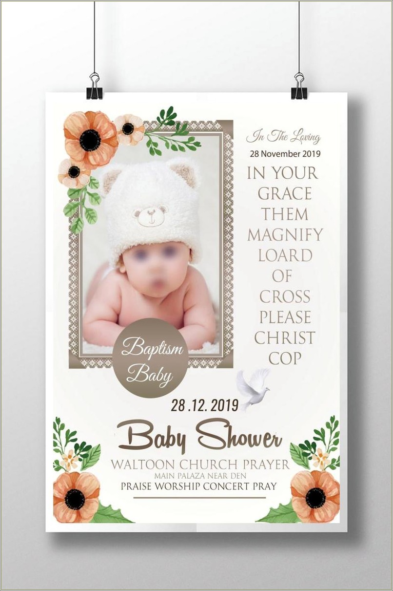 Free Babyshower Template Photoshop 24 X 36