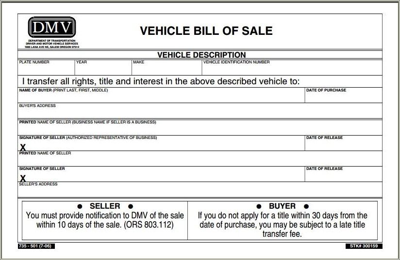 Free Bill Of Sale Template Ks Car