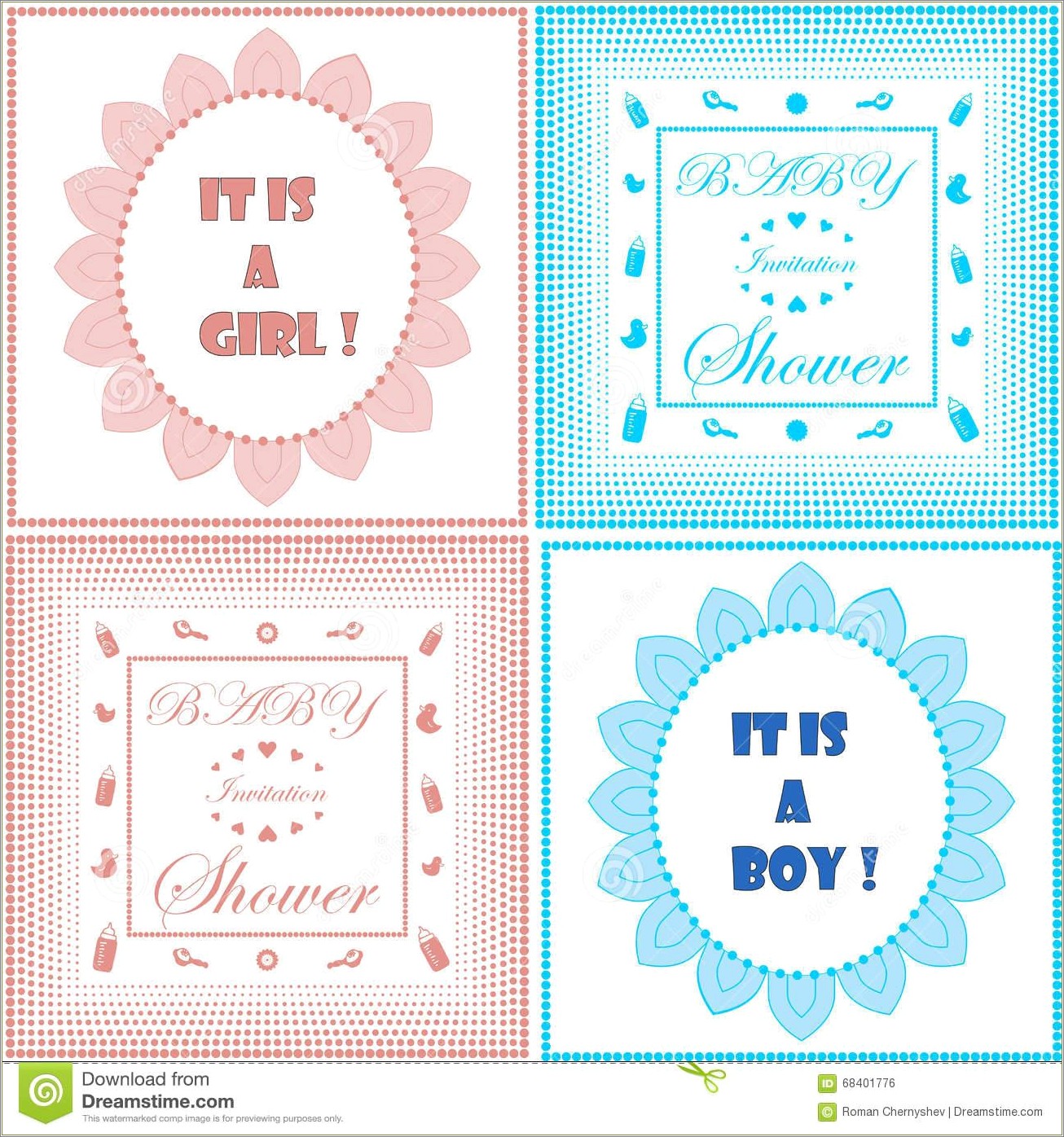 Free Birth Announcement Template With Polka Dots