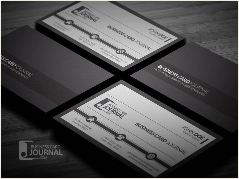 Free Black And White Business Card Template Psd