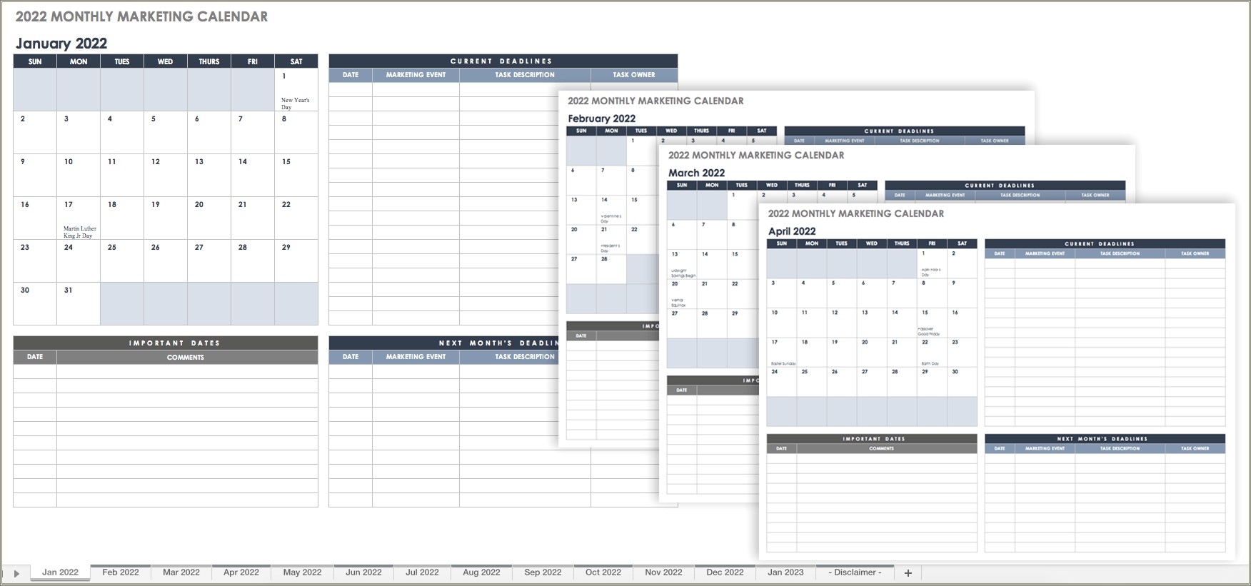 Free Blank Calendar Templates Smartsheet Throughout Viweekly