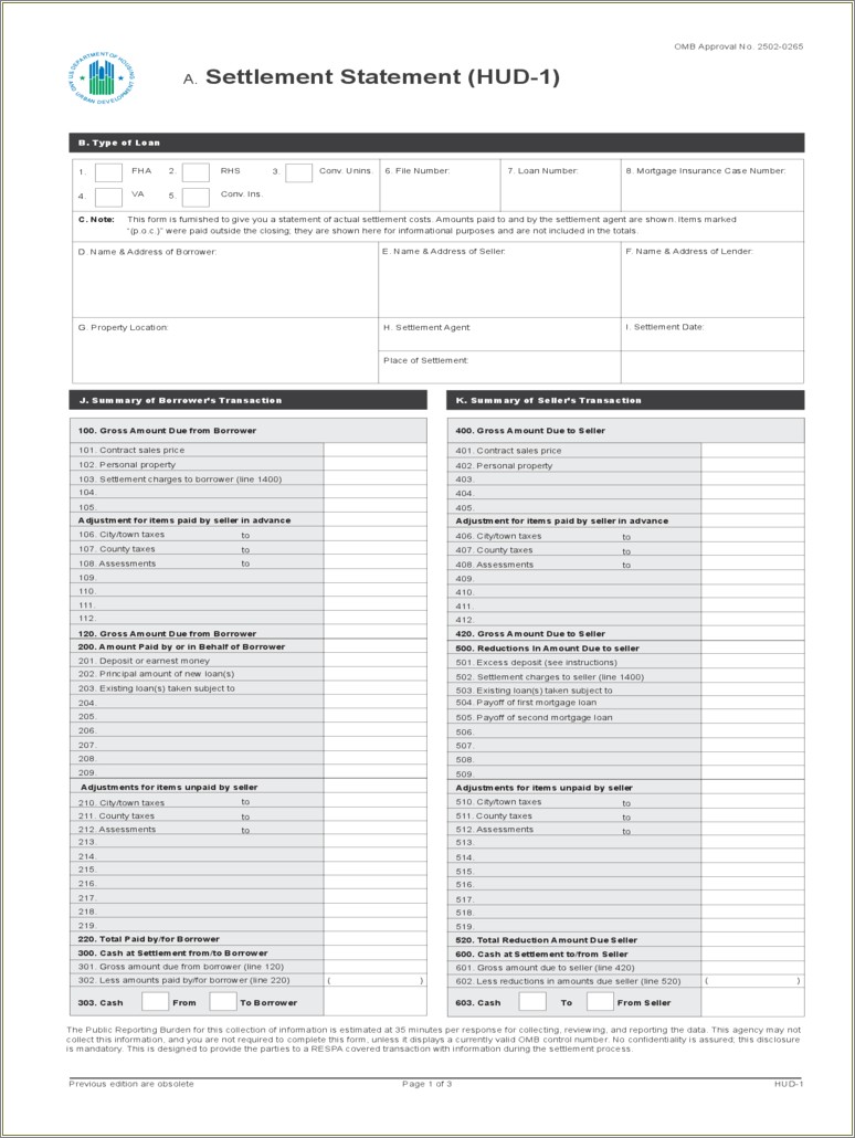 Free Blank Settlement Statement Template For Car Hauling