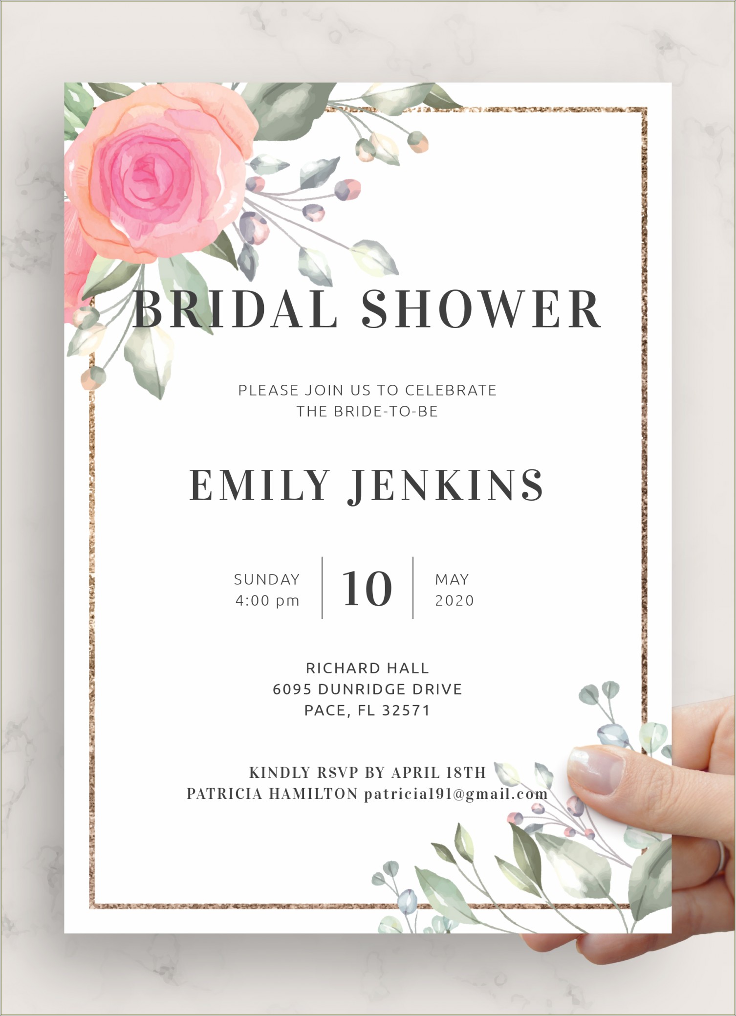 Free Bridal Shower Invitation Templates Print From Home