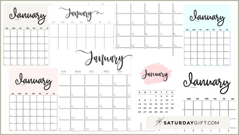 Free Calendar Template Monthly 2019 Start Monday