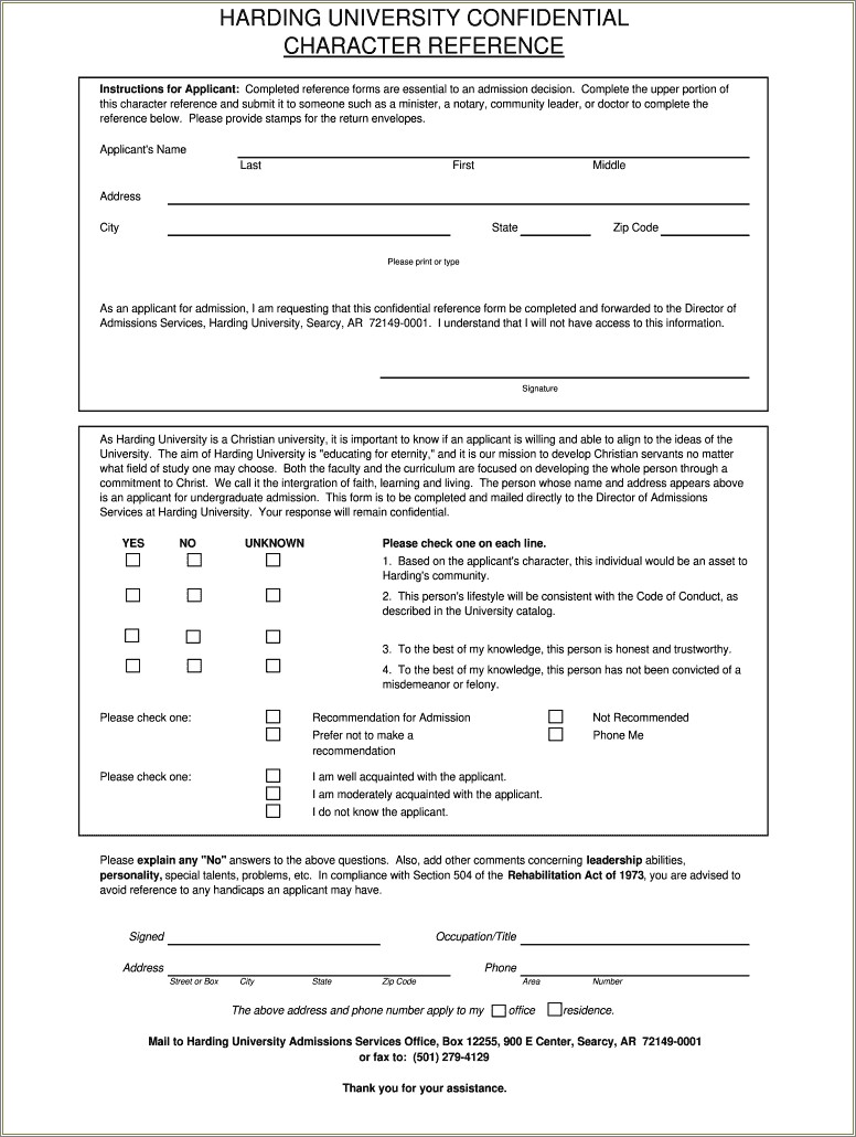 Free Character Reference Letter Template For Court - Resume Example Gallery