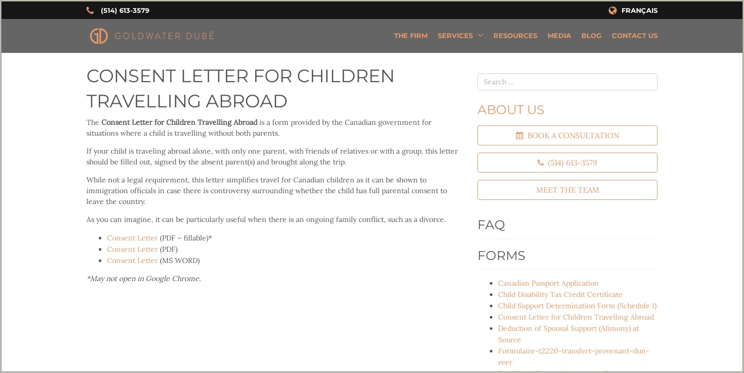 Free Child Travel Consent Form Template Canada