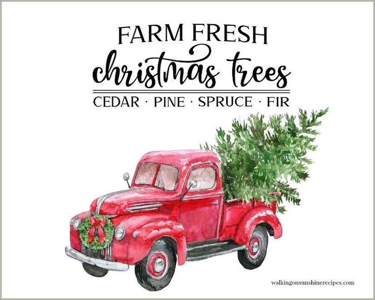 Free Christmas Parade Template With Red Truck