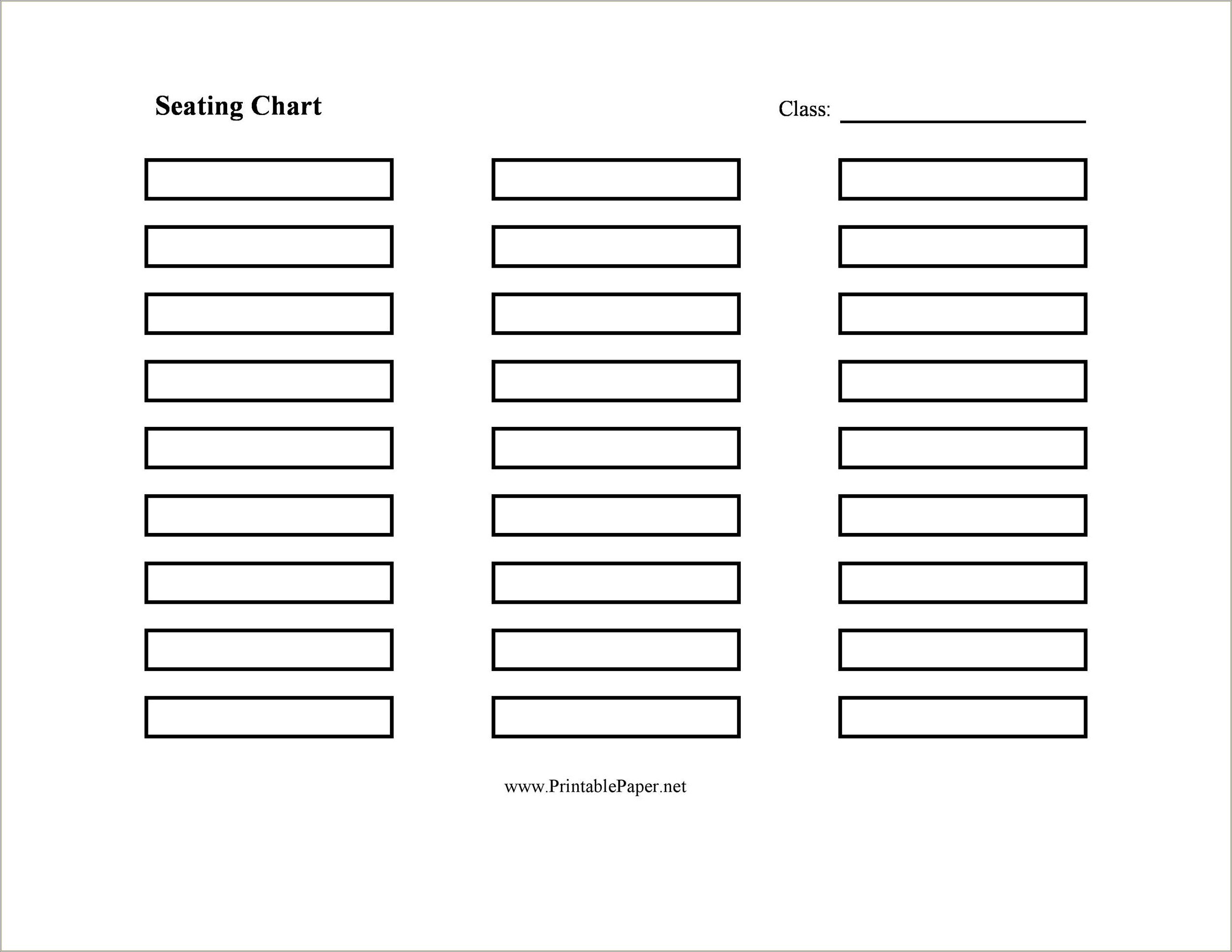 Free Classroom Seating Chart Template Microsoft Word - Resume Example ...