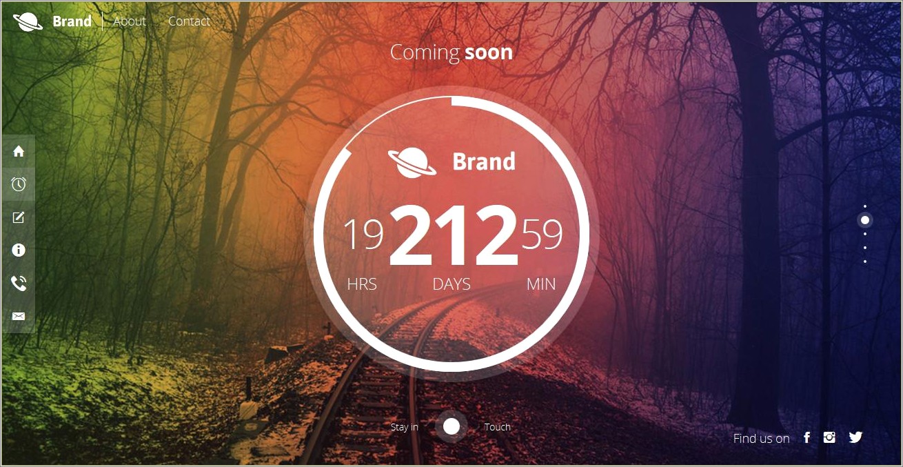 Free Coming Soon Template With Jquery Countdown