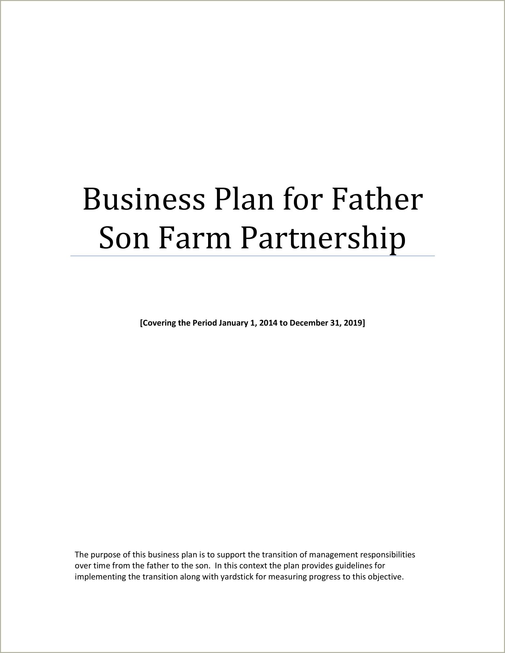 Free Commercial Cultivation Business Plan Word Template