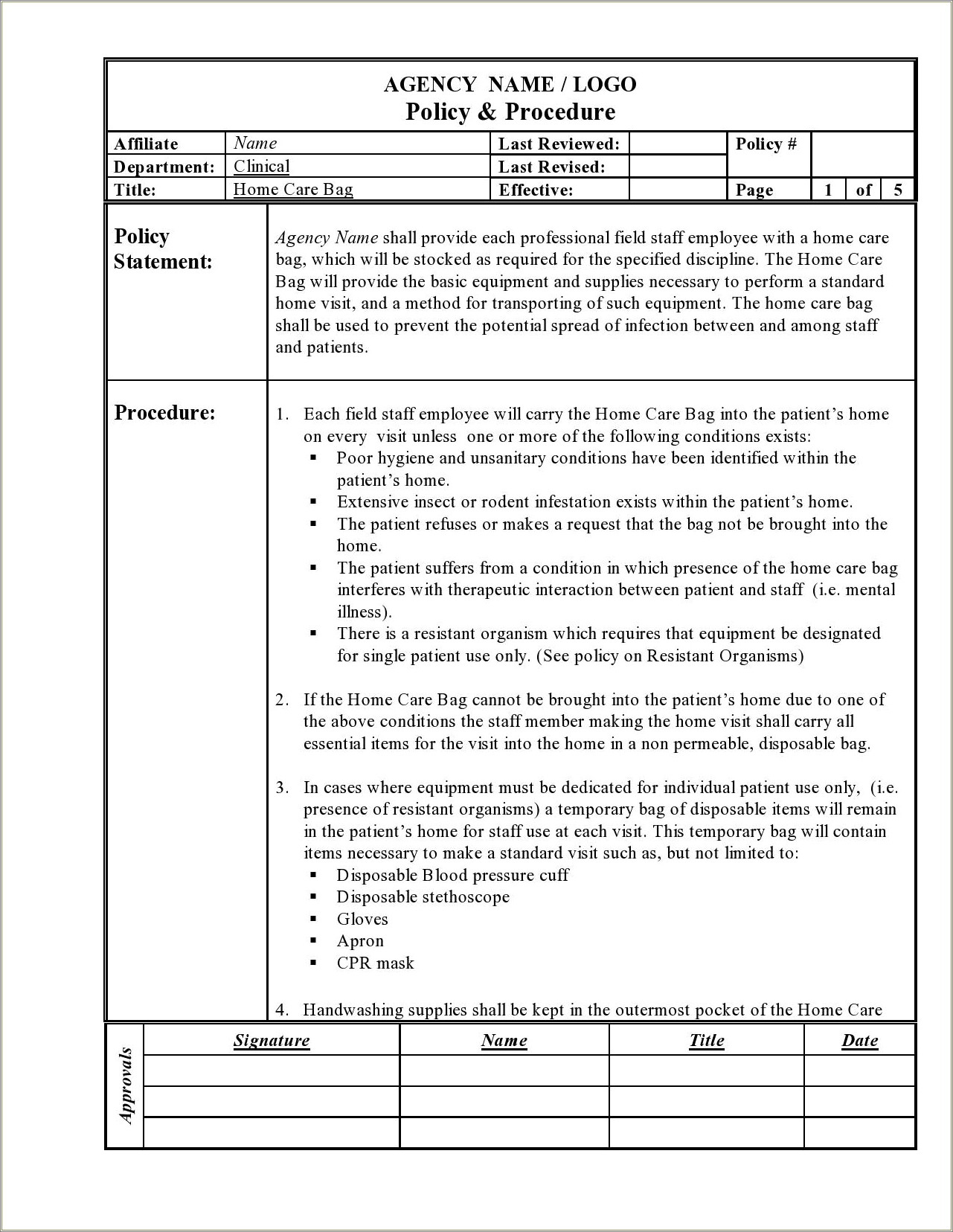 Free Company Policies And Procedures Template Pdf